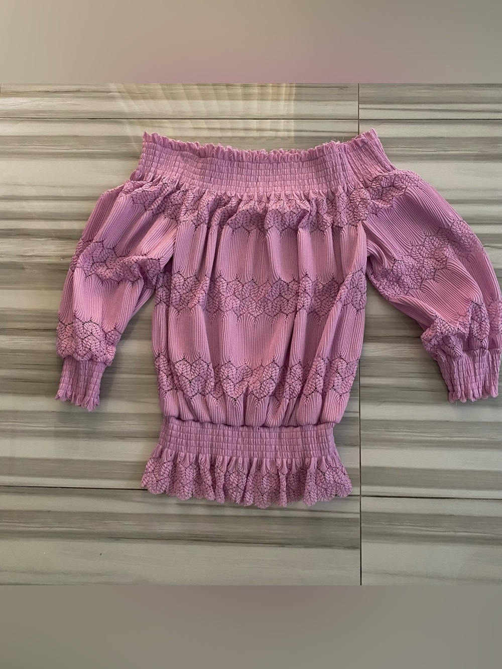 Venus Off-Shoulder Smocked Peasant Top -